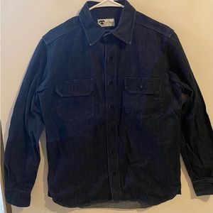 Tellason Clampdown Japanese Selvedge Denim Shirt, , Size M